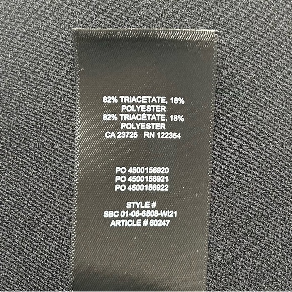 Aritzia Babaton Cohen Trouser Cropped Pleated Dress Pant Jogger Black Crepe Sz 4 - Picture 13 of 13